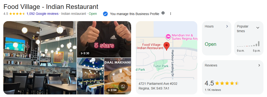 Indian Restaurant in Regina